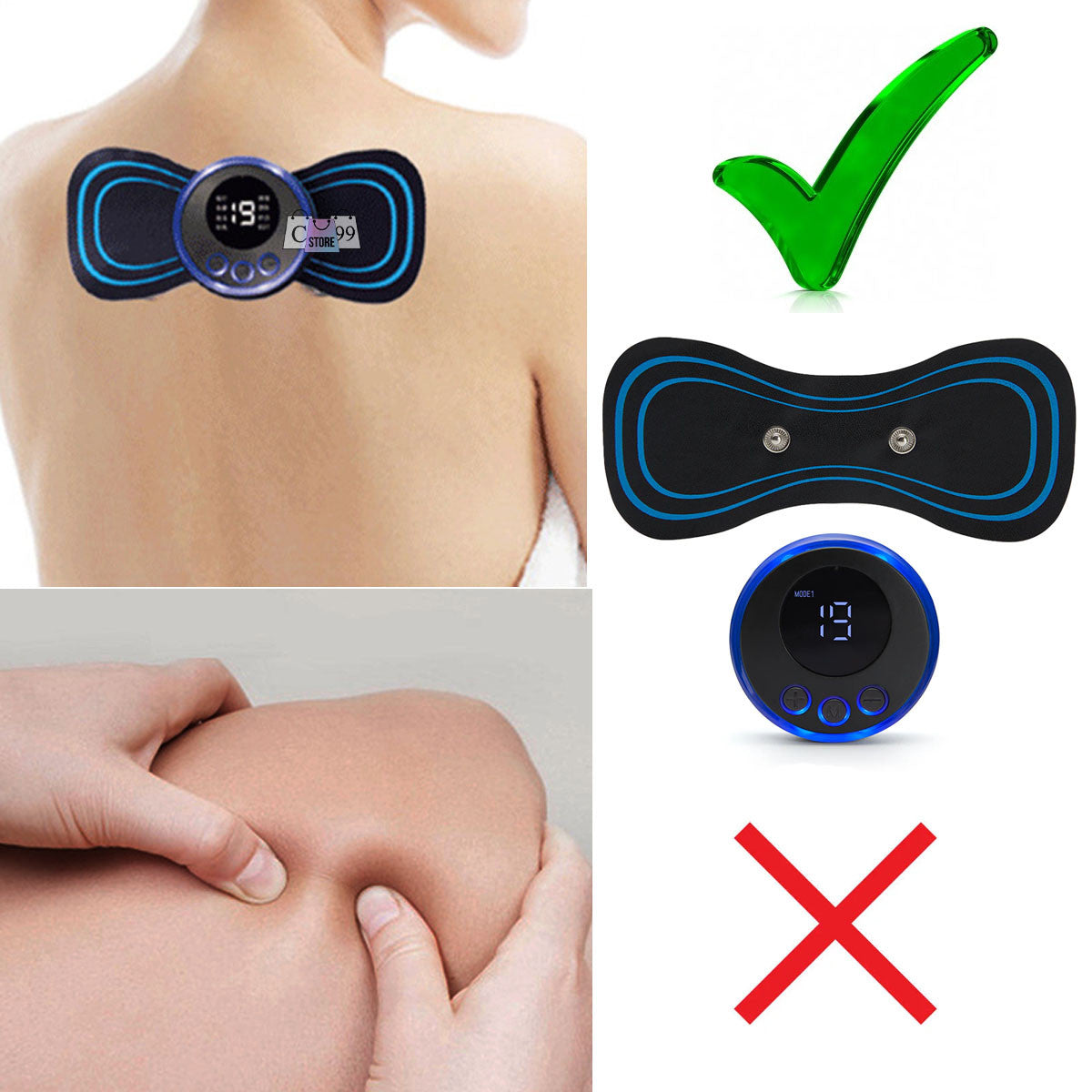 Mini Masajeador Cervical Eléctrico  + Control Extra